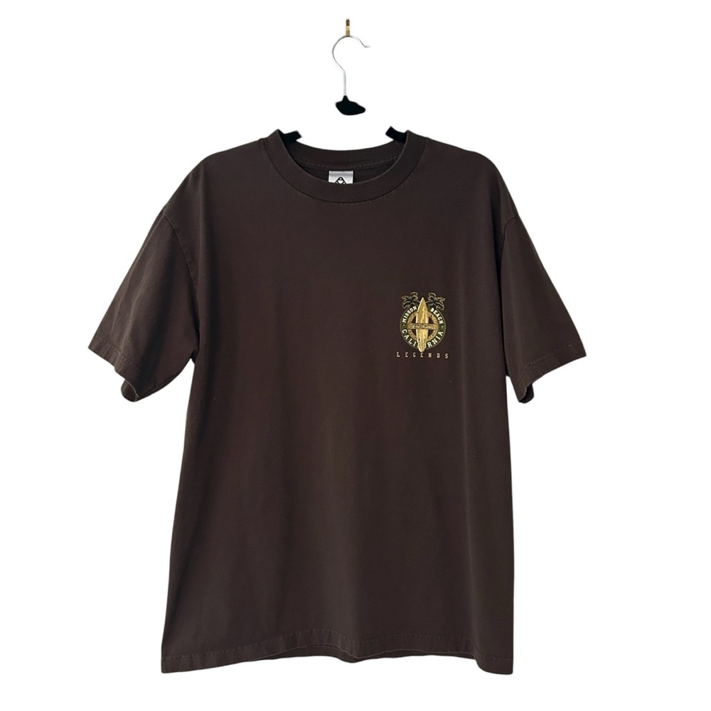San Diego California Long Beach Legends Brown Surf Beach Shirt Men’s Size Large